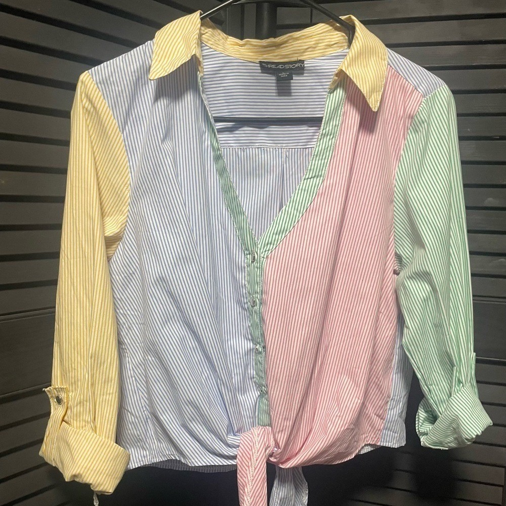 Multicolor Striped Women's Top By No Boundaries